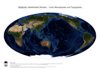 #11 Landkarte Welt: Land, Meeresboden und Topographie