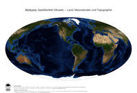 #12 Landkarte Welt: Land, Meeresboden und Topographie