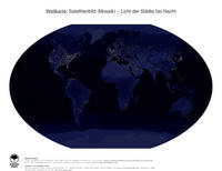 #31 Landkarte Welt: Licht der Städte bei Nacht