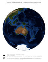 #2 Landkarte Ozeanien: Land, Meeresboden und Topographie