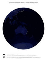 #6 Landkarte Ozeanien: Licht der Städte bei Nacht