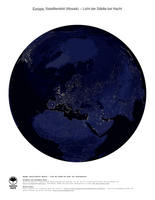 #7 Landkarte Europa: Licht der Städte bei Nacht (mit Staatsgrenzen)