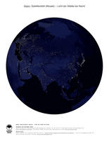 #6 Landkarte Asien: Licht der Städte bei Nacht