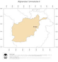 #2 Landkarte Afghanistan: Politische Staatsgrenzen und Hauptstadt (Umrisskarte)