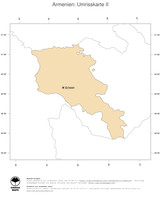 #2 Landkarte Armenien: Politische Staatsgrenzen und Hauptstadt (Umrisskarte)