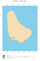 #2 Landkarte Barbados: Politische Staatsgrenzen und Hauptstadt (Umrisskarte)