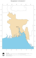 #2 Landkarte Bangladesch: Politische Staatsgrenzen und Hauptstadt (Umrisskarte)