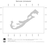 #1 Landkarte Bermuda: Politische Staatsgrenzen (Umrisskarte)