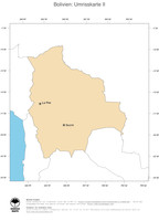 #2 Landkarte Bolivien: Politische Staatsgrenzen und Hauptstadt (Umrisskarte)
