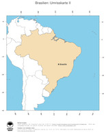 #2 Landkarte Brasilien: Politische Staatsgrenzen und Hauptstadt (Umrisskarte)