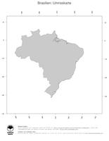 #1 Landkarte Brasilien: Politische Staatsgrenzen (Umrisskarte)