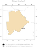 #2 Landkarte Botswana: Politische Staatsgrenzen und Hauptstadt (Umrisskarte)