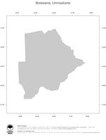 #1 Landkarte Botswana: Politische Staatsgrenzen (Umrisskarte)
