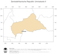 #2 Landkarte Zentralafrikanische Republik: Politische Staatsgrenzen und Hauptstadt (Umrisskarte)