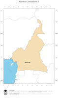 #2 Landkarte Kamerun: Politische Staatsgrenzen und Hauptstadt (Umrisskarte)