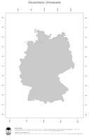#1 Landkarte Deutschland: Politische Staatsgrenzen (Umrisskarte)