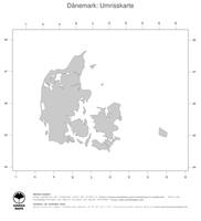 #1 Landkarte Daenemark: Politische Staatsgrenzen (Umrisskarte)