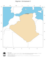 #2 Landkarte Algerien: Politische Staatsgrenzen und Hauptstadt (Umrisskarte)
