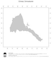 #1 Landkarte Eritrea: Politische Staatsgrenzen (Umrisskarte)