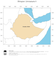 #2 Landkarte Aethiopien: Politische Staatsgrenzen und Hauptstadt (Umrisskarte)