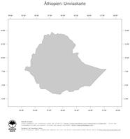 #1 Landkarte Aethiopien: Politische Staatsgrenzen (Umrisskarte)