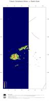 #5 Landkarte Fidschi: farbkodierte Topographie, schattiertes Relief, Staatsgrenzen und Hauptstadt