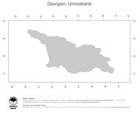 #1 Landkarte Georgien: Politische Staatsgrenzen (Umrisskarte)