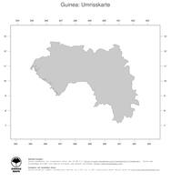 #1 Landkarte Guinea: Politische Staatsgrenzen (Umrisskarte)
