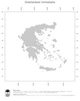 #1 Landkarte Griechenland: Politische Staatsgrenzen (Umrisskarte)