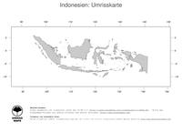 #1 Landkarte Indonesien: Politische Staatsgrenzen (Umrisskarte)