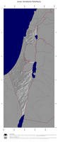 #4 Landkarte Israel: schattiertes Relief, Staatsgrenzen und Hauptstadt