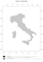 #1 Landkarte Italien: Politische Staatsgrenzen (Umrisskarte)