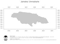 #1 Landkarte Jamaika: Politische Staatsgrenzen (Umrisskarte)