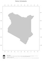 #1 Landkarte Kenia: Politische Staatsgrenzen (Umrisskarte)