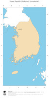 #2 Landkarte Suedkorea: Politische Staatsgrenzen und Hauptstadt (Umrisskarte)