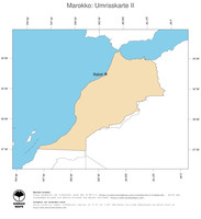#2 Landkarte Marokko: Politische Staatsgrenzen und Hauptstadt (Umrisskarte)