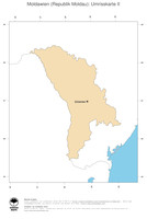 #2 Landkarte Moldawien: Politische Staatsgrenzen und Hauptstadt (Umrisskarte)