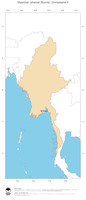 #2 Landkarte Myanmar: Politische Staatsgrenzen und Hauptstadt (Umrisskarte)