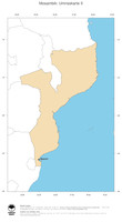 #2 Landkarte Mosambik: Politische Staatsgrenzen und Hauptstadt (Umrisskarte)