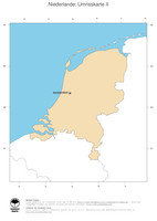 #2 Landkarte Niederlande: Politische Staatsgrenzen und Hauptstadt (Umrisskarte)