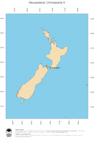 #2 Landkarte Neuseeland: Politische Staatsgrenzen und Hauptstadt (Umrisskarte)