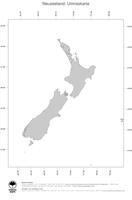 #1 Landkarte Neuseeland: Politische Staatsgrenzen (Umrisskarte)
