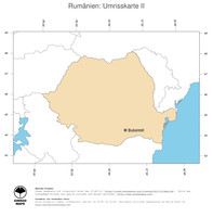 #2 Landkarte Rumaenien: Politische Staatsgrenzen und Hauptstadt (Umrisskarte)