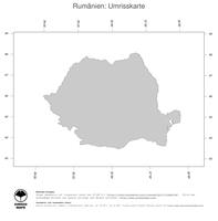 #1 Landkarte Rumaenien: Politische Staatsgrenzen (Umrisskarte)