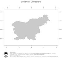 #1 Landkarte Slowenien: Politische Staatsgrenzen (Umrisskarte)