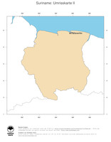 #2 Landkarte Suriname: Politische Staatsgrenzen und Hauptstadt (Umrisskarte)