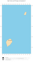 #2 Landkarte Sao Tome und Principe: Politische Staatsgrenzen und Hauptstadt (Umrisskarte)