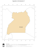 #2 Landkarte Uganda: Politische Staatsgrenzen und Hauptstadt (Umrisskarte)