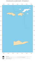 #2 Landkarte Amerikanische Jungferninseln: Politische Staatsgrenzen und Hauptstadt (Umrisskarte)