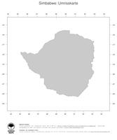 #1 Landkarte Simbabwe: Politische Staatsgrenzen (Umrisskarte)